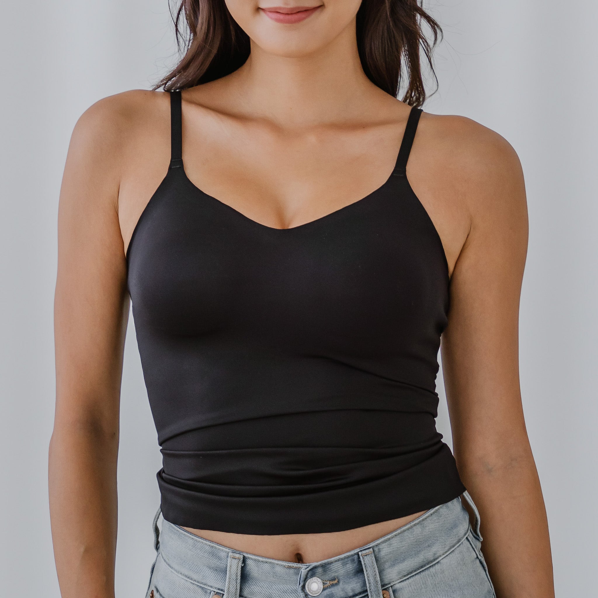 air-ee Seamless 2-in-1 Regular Bra Top (Signature Edition) - Black
