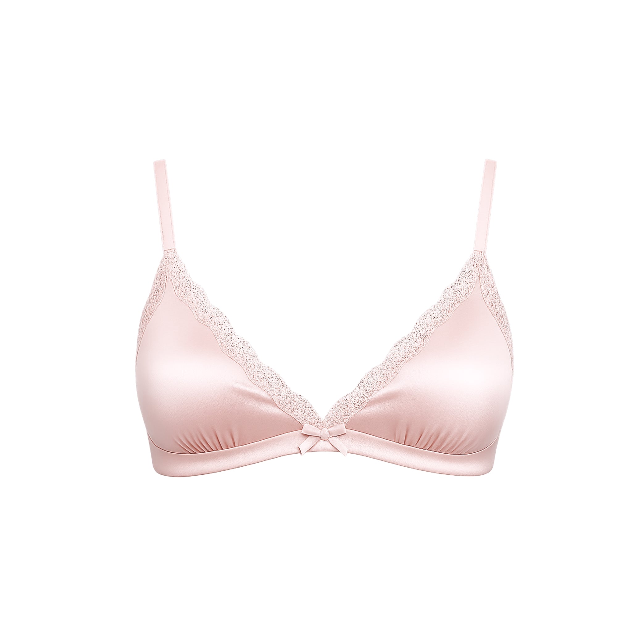 Soft Bloom Lace Bralette in Champagne Pink