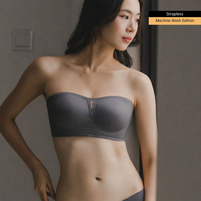air-ee Seamless Anti-slip Strapless Bra (Machine Wash Edition)