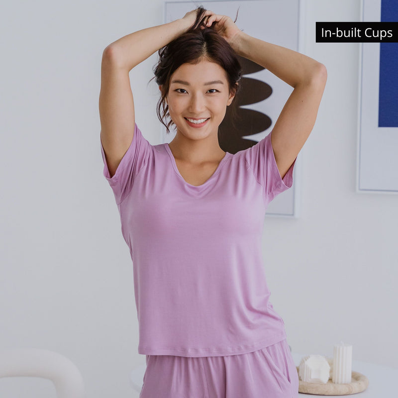 Everyday Bra-less Modal® Fabric Loungewear Set (With In-Built Cups)