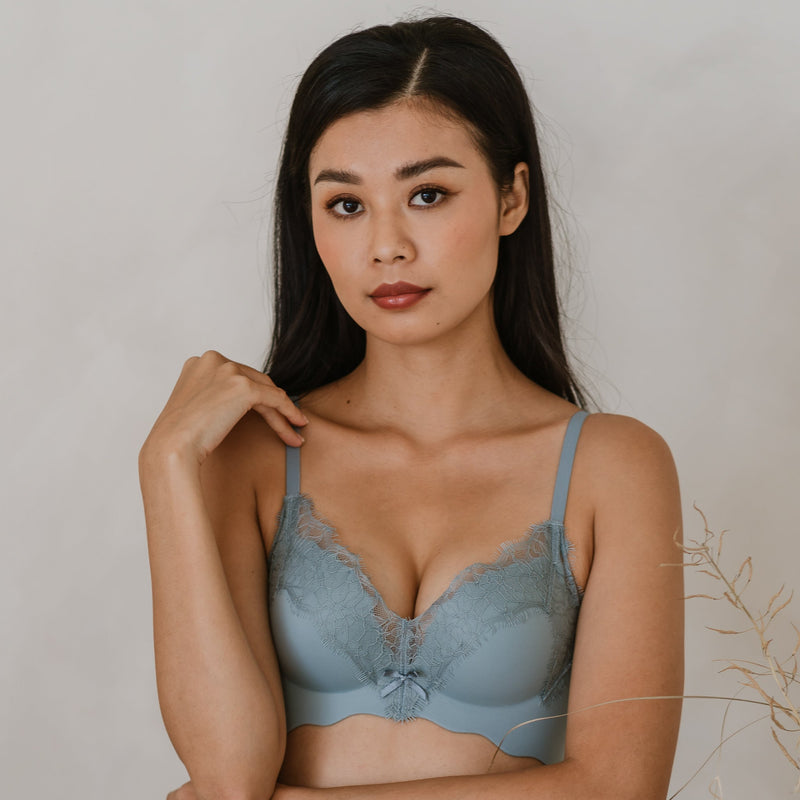Buttery Lash-Lace! Seamless Super Push Up Wireless Bra