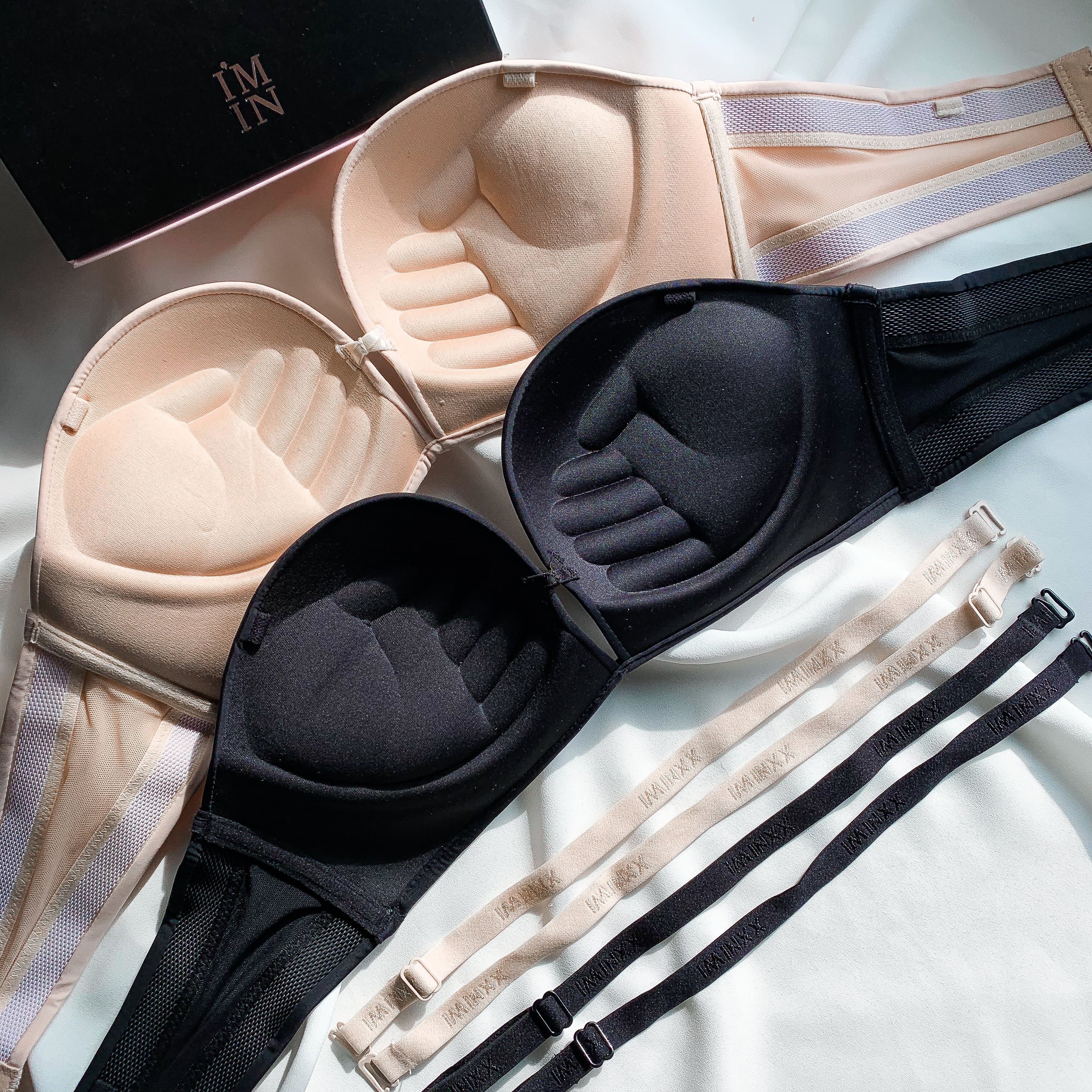 LIFT IT UP! 100% Non-Slip Super Push Up Strapless Wireless Bra in Nude (Size XXL only)
