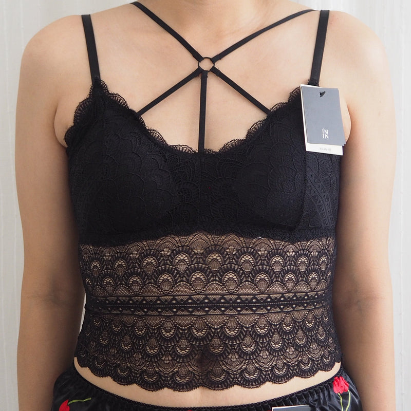 Strappy Lace Black Camisole