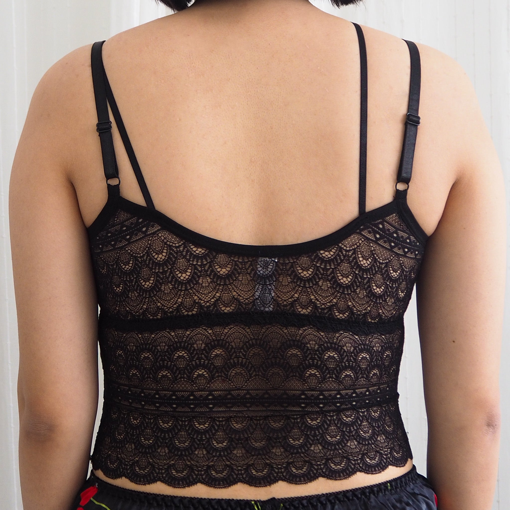 Strappy Lace Black Camisole