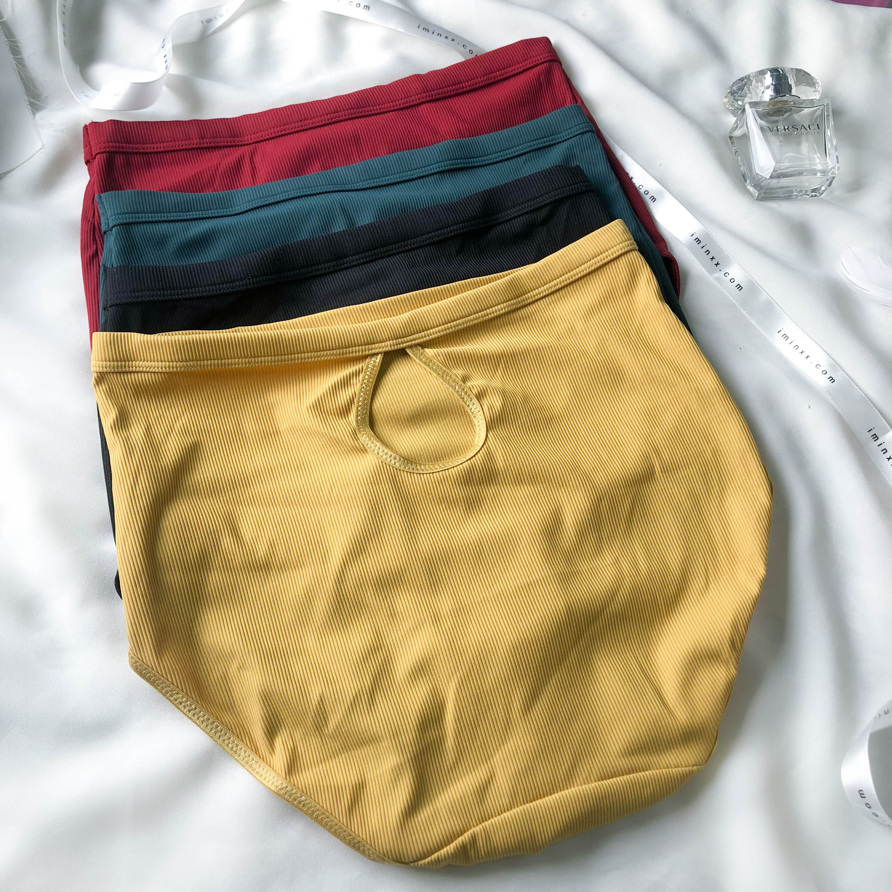 Everyday Ribbed High Waisted Cheeky in Mustard