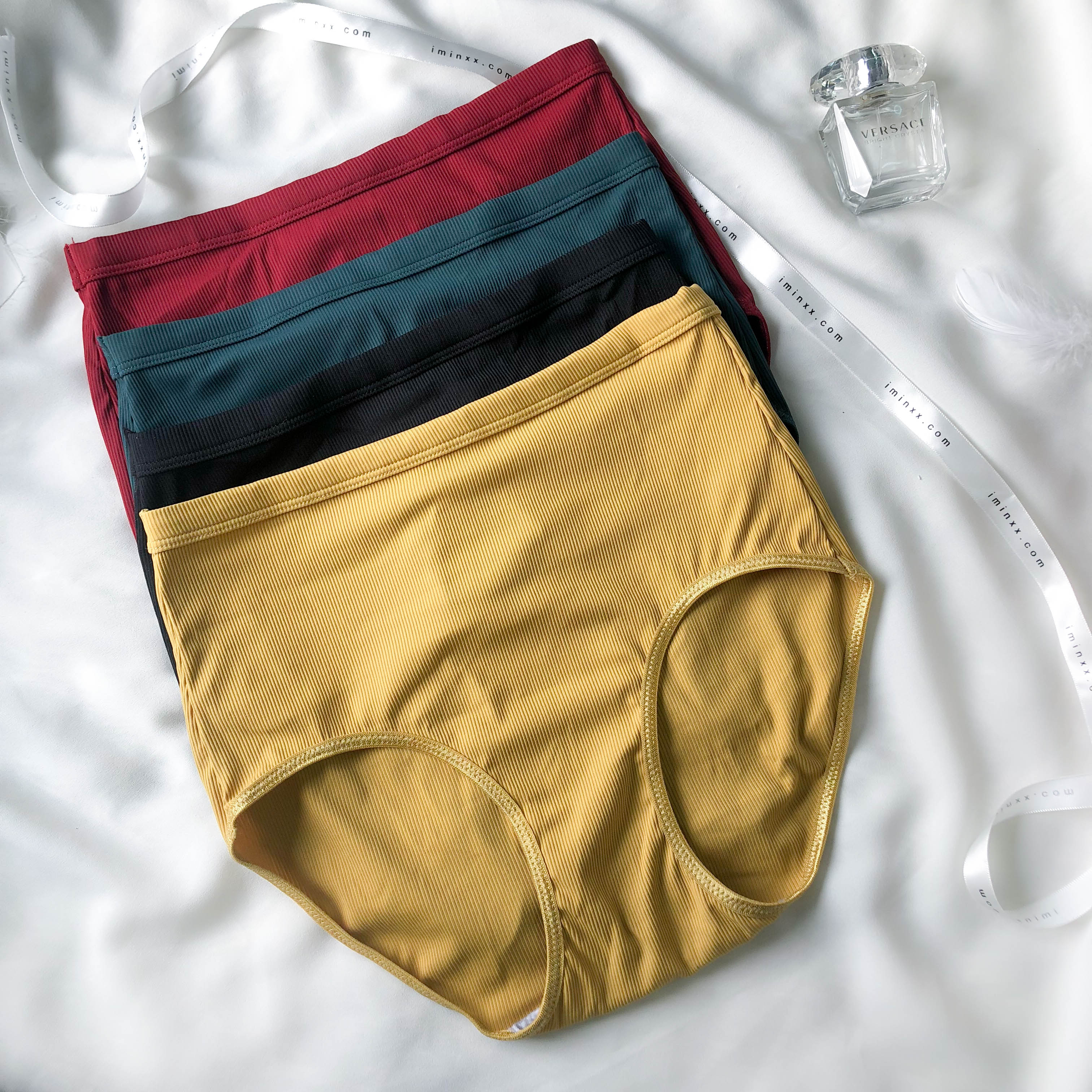 Everyday Ribbed High Waisted Cheeky in Mustard