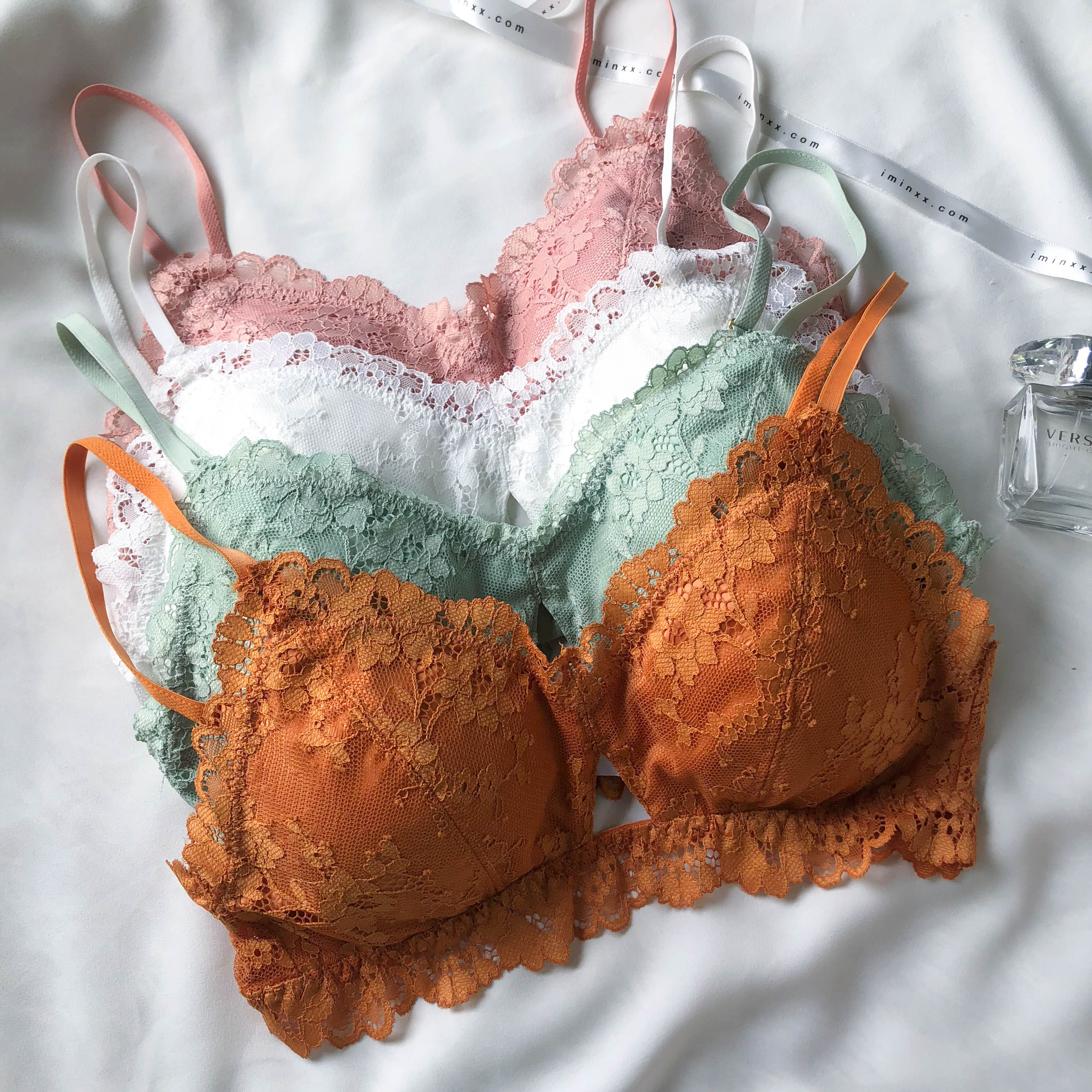Blooming Love Bralette in Apricot (Size S & L Only)