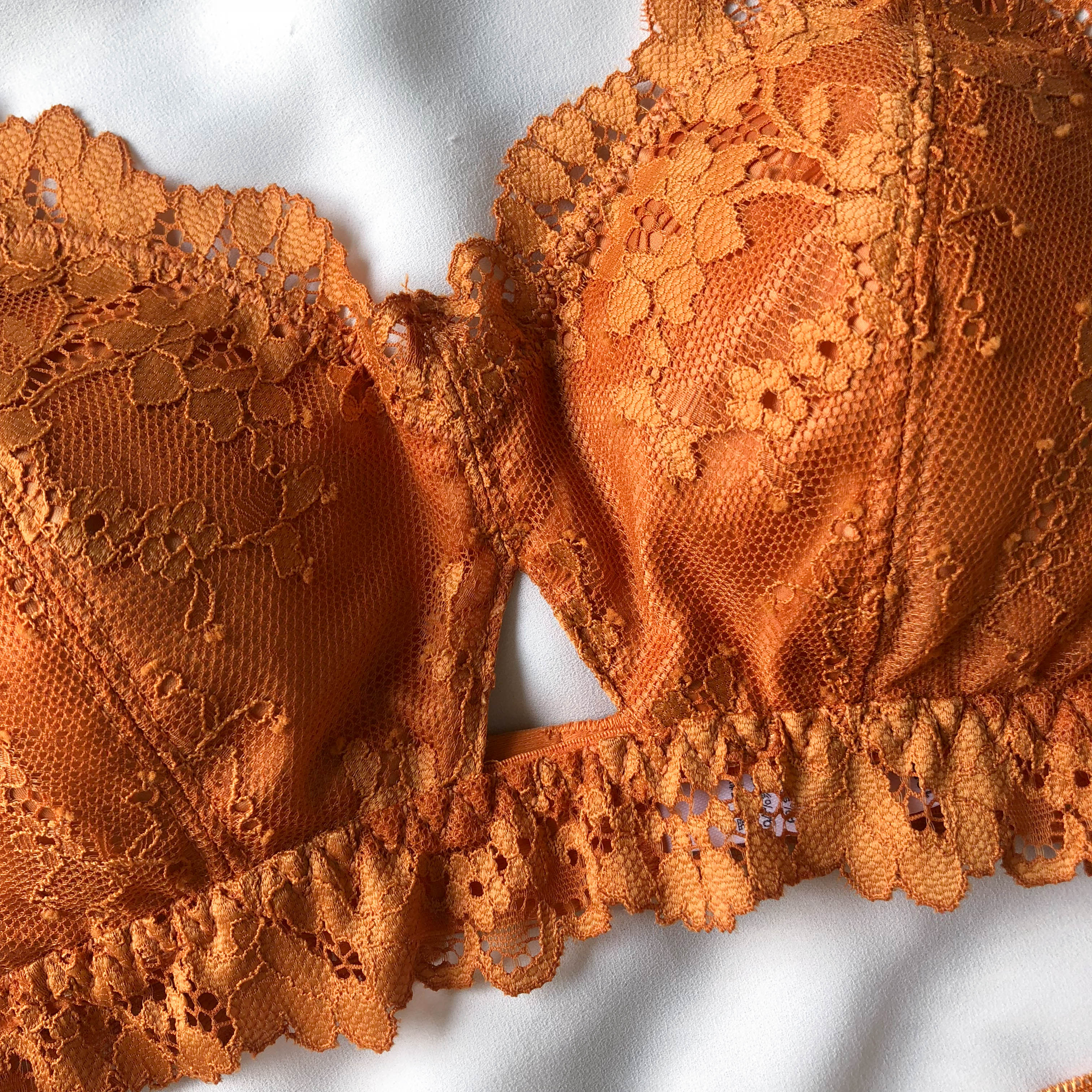 Blooming Love Bralette in Apricot (Size S & L Only)