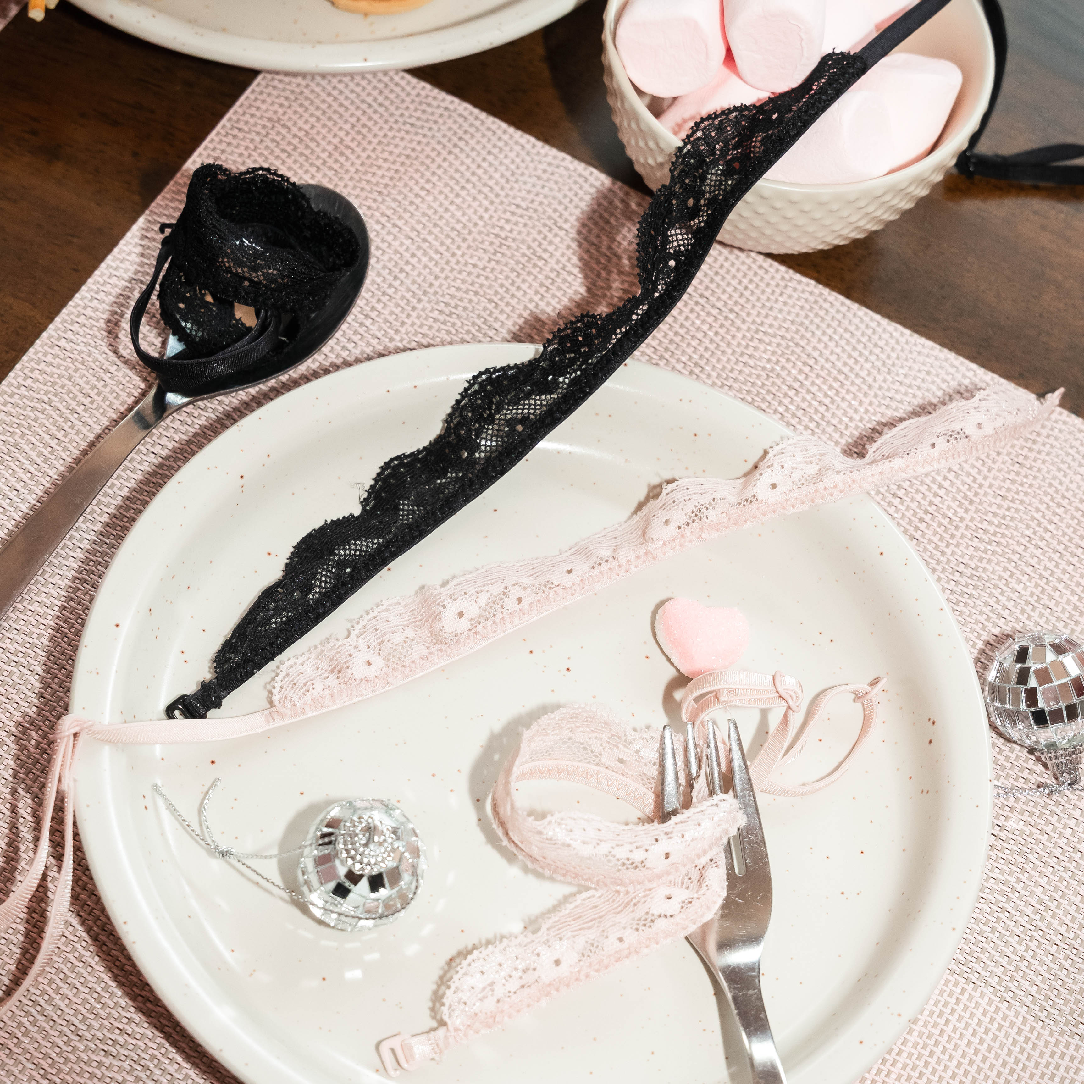 Soft Bloom Satin Straps