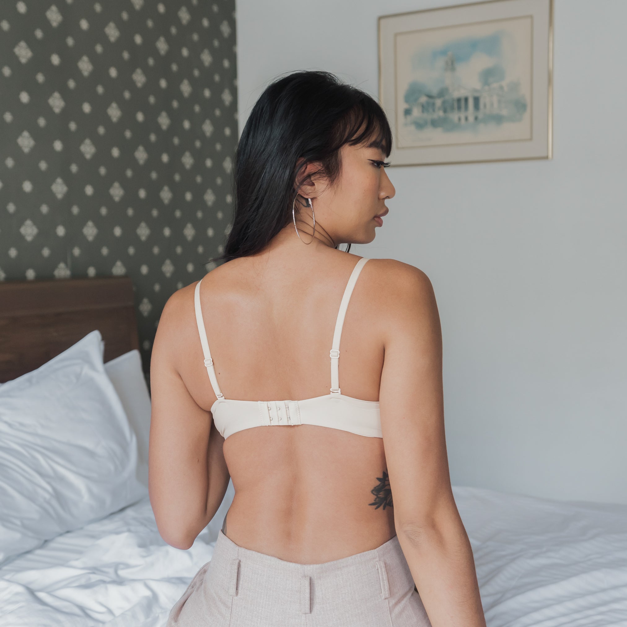 Basic Cotton Freedom Wireless Bra in Nude (Size XL Only)
