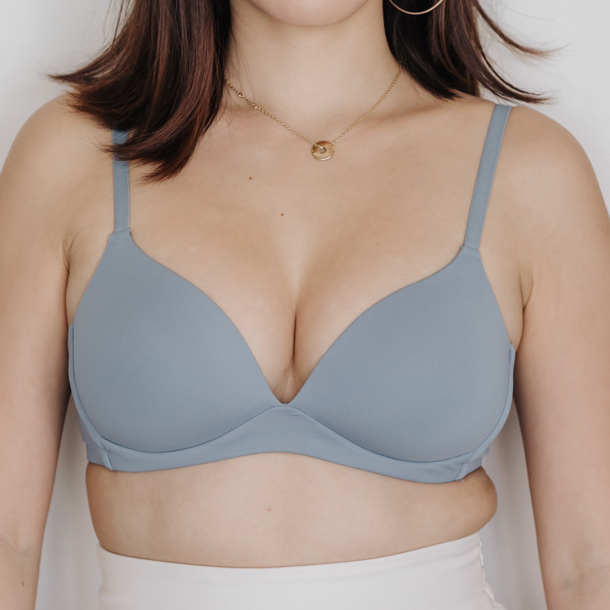 Basic Cotton Freedom Wireless Bra in Blue (Size S & XL Only)