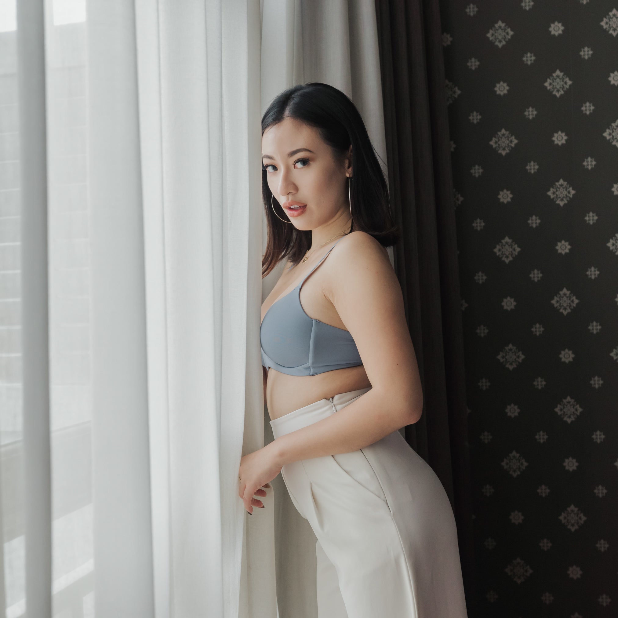 Basic Cotton Freedom Wireless Bra in Blue (Size S & XL Only)
