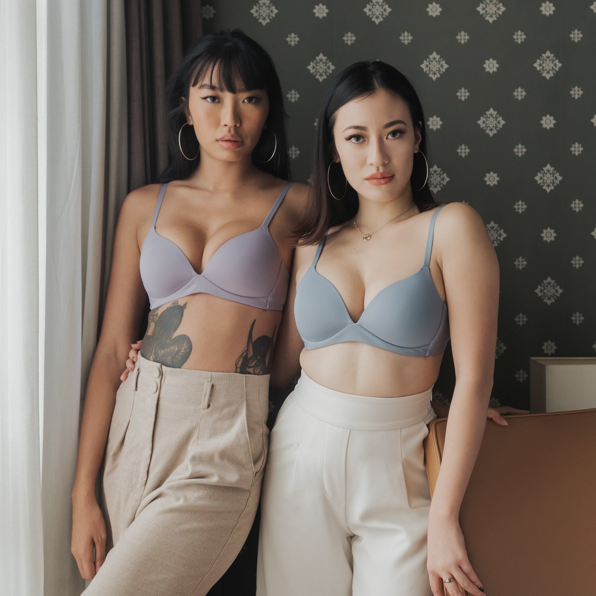 Basic Cotton Freedom Wireless Bra in Blue (Size S & XL Only)