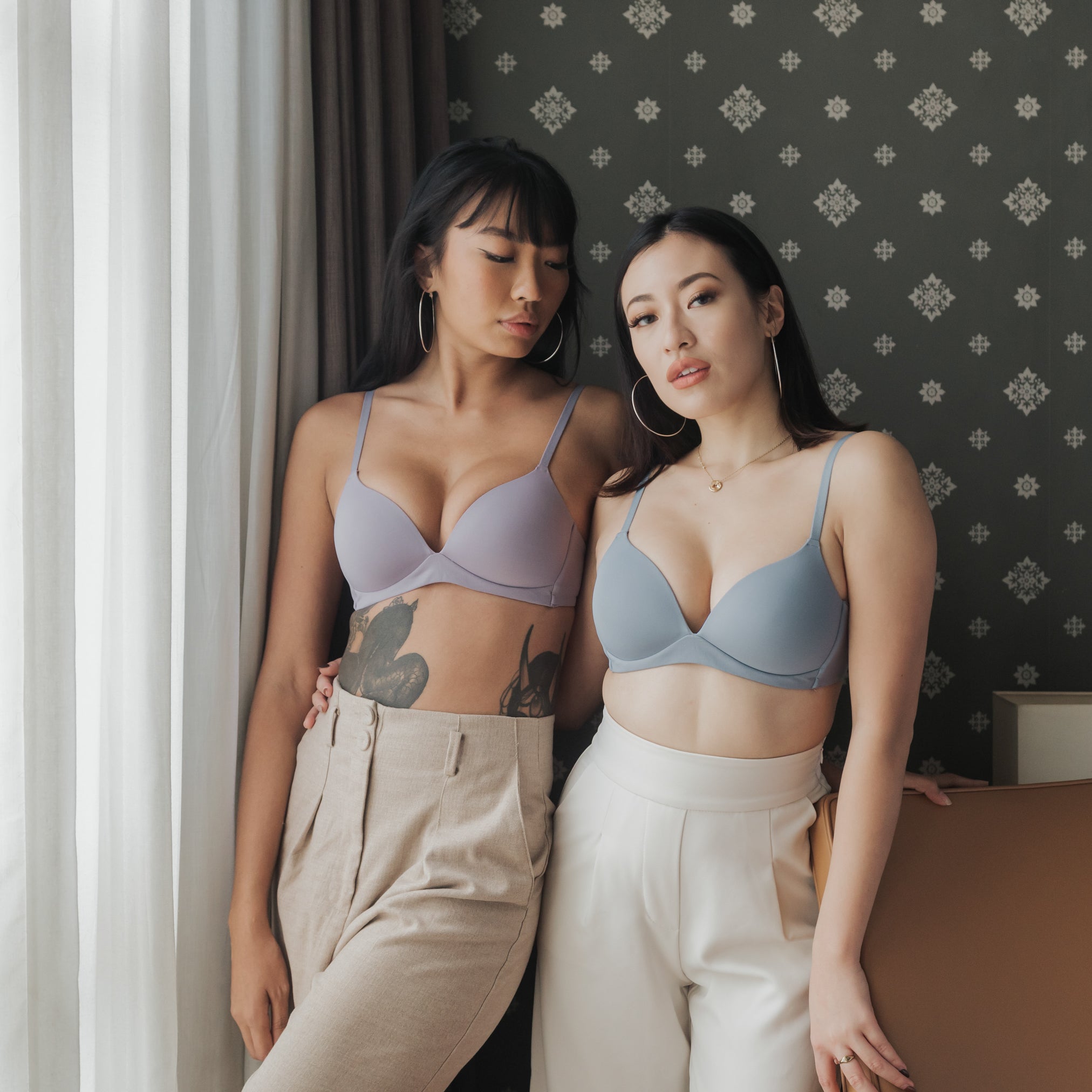 Basic Cotton Freedom Wireless Bra in Blue (Size S & XL Only)
