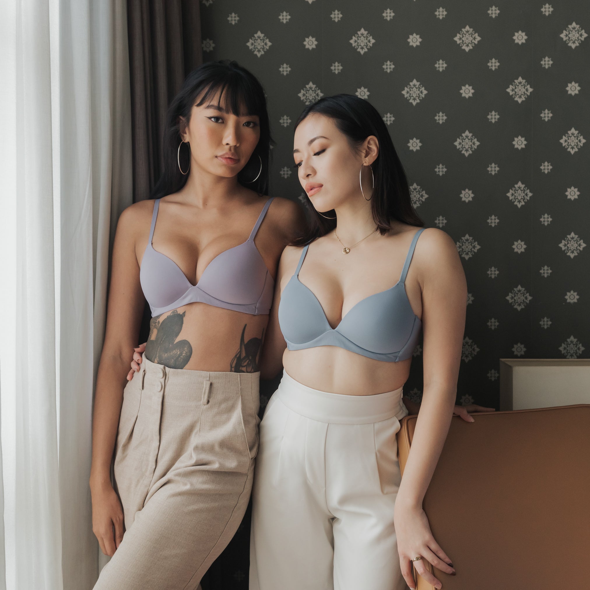 Basic Cotton Freedom Wireless Bra in Blue (Size S & XL Only)