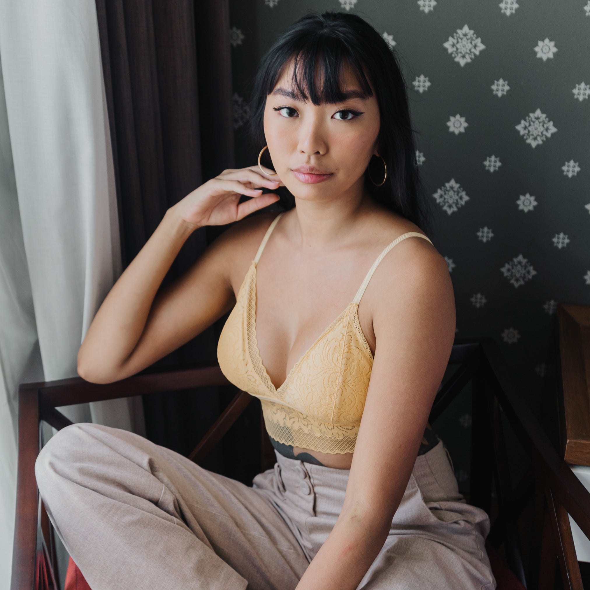 Crushing On Lace Midi Bralette in Sunshine