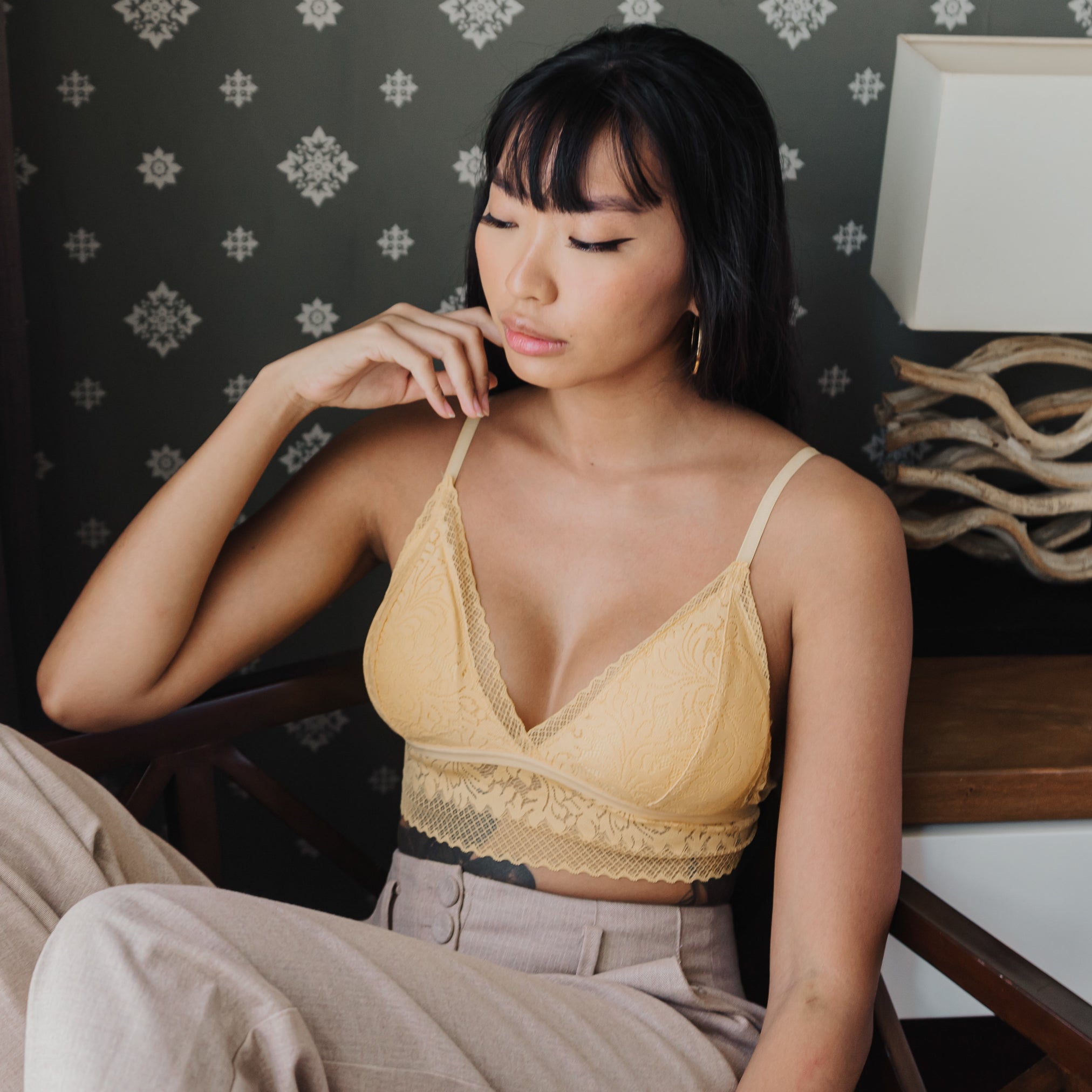 Crushing On Lace Midi Bralette in Sunshine