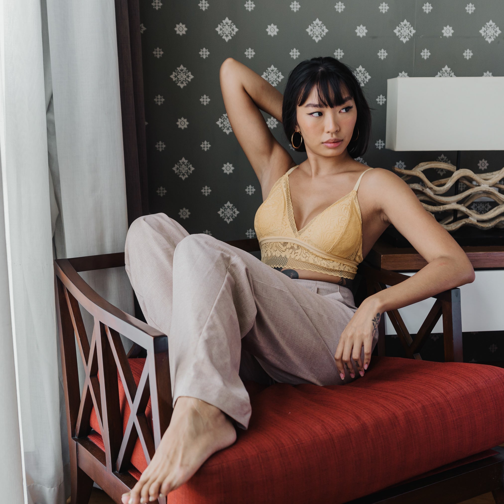 Crushing On Lace Midi Bralette in Sunshine