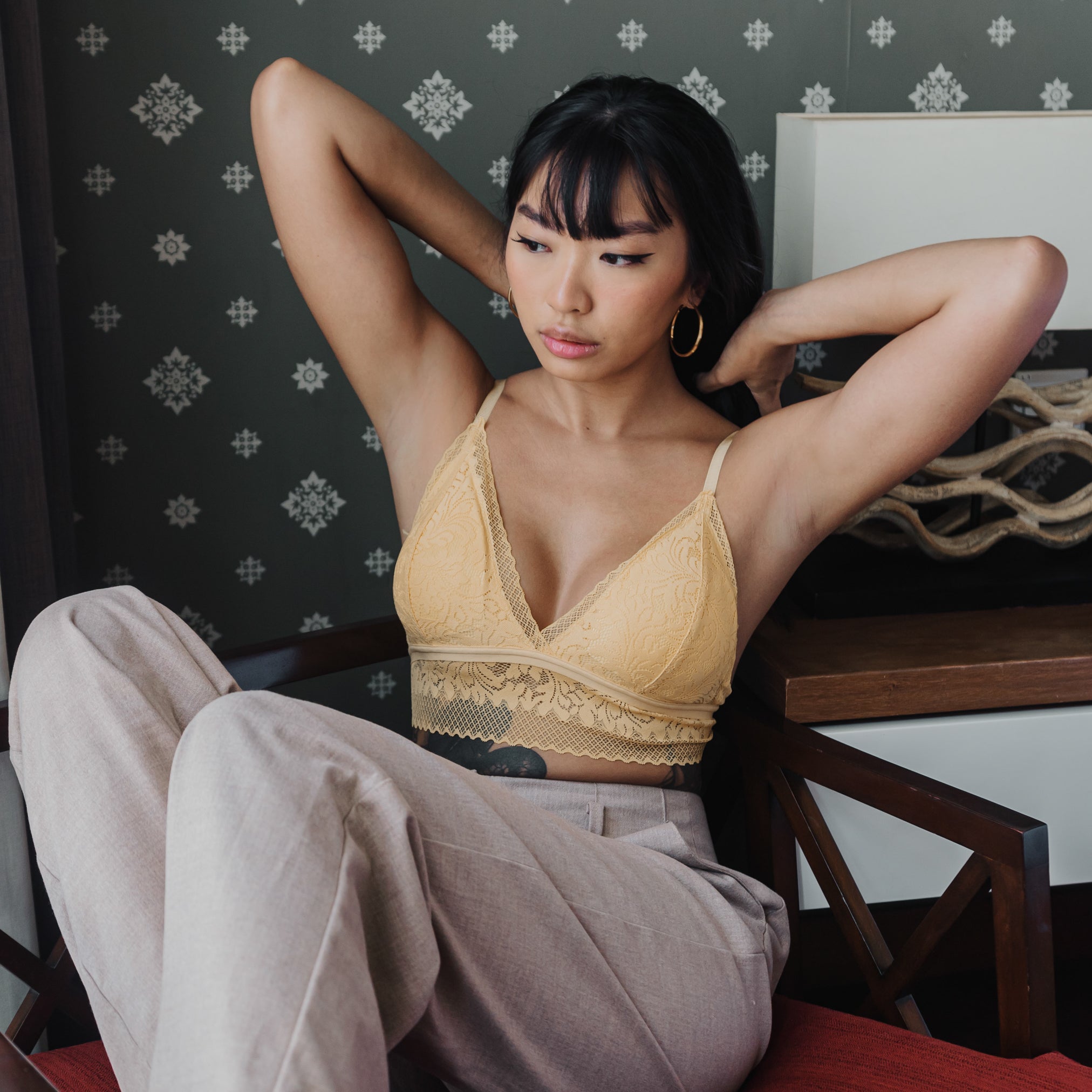 Crushing On Lace Midi Bralette in Sunshine