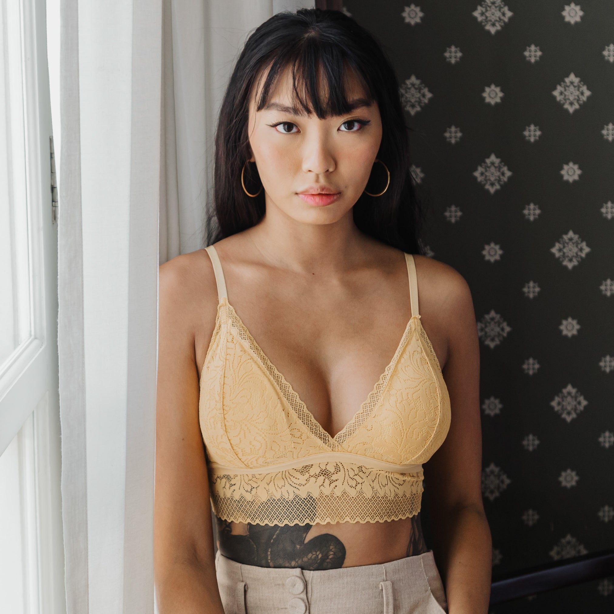 Crushing On Lace Midi Bralette in Sunshine
