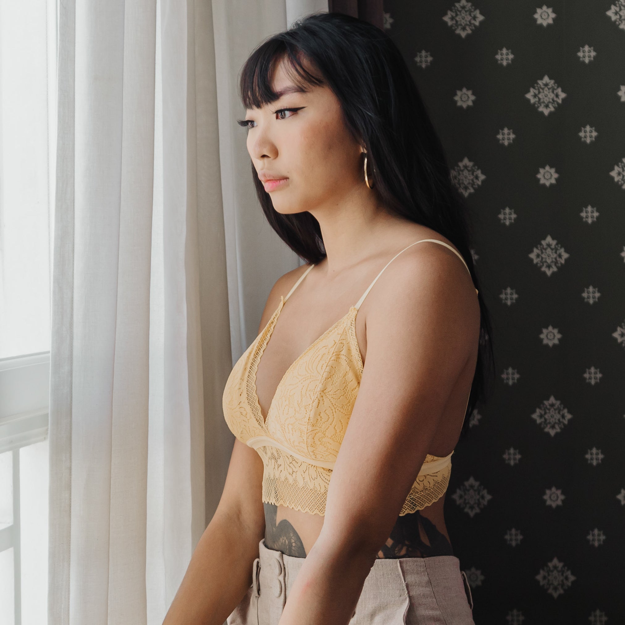 Crushing On Lace Midi Bralette in Sunshine