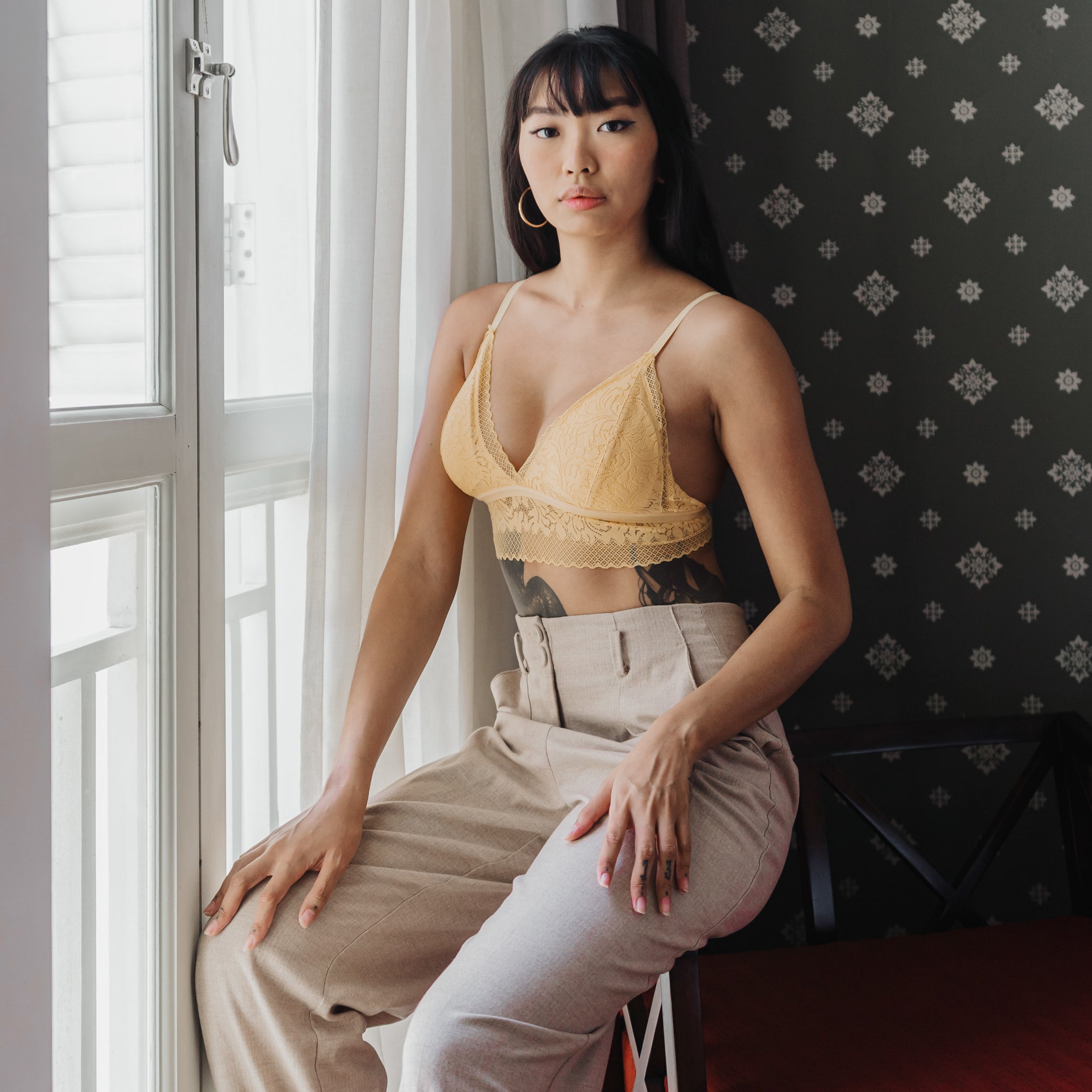 Crushing On Lace Midi Bralette in Sunshine