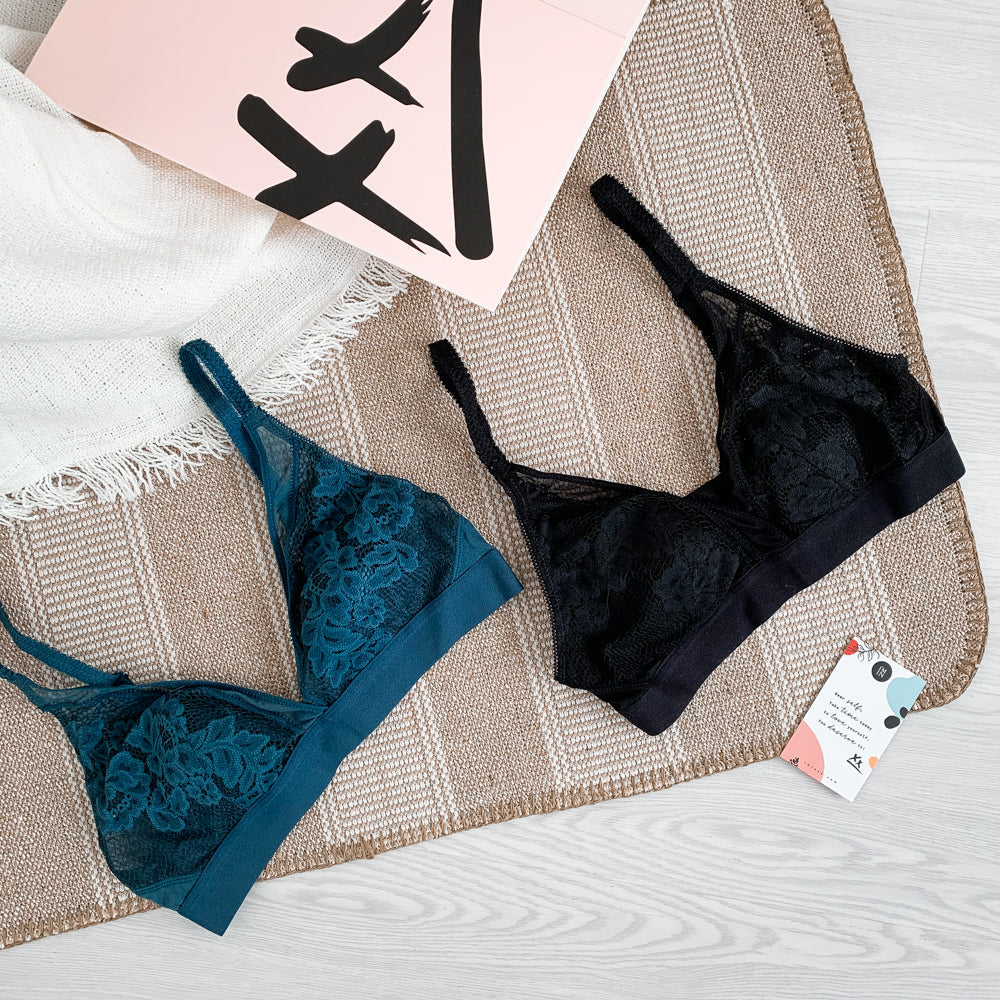 Modern Edge Bralette in Black (Size XXL Only)