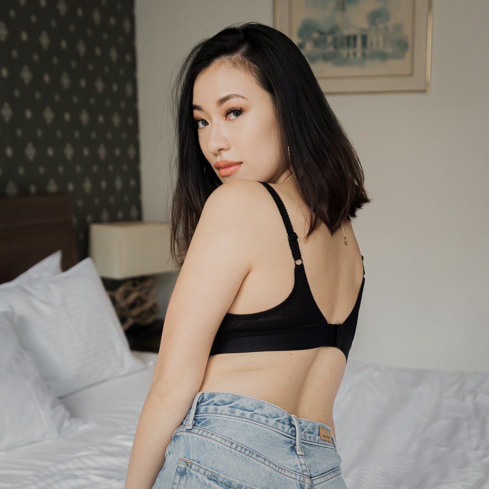 Modern Edge Bralette in Black (Size XXL Only)