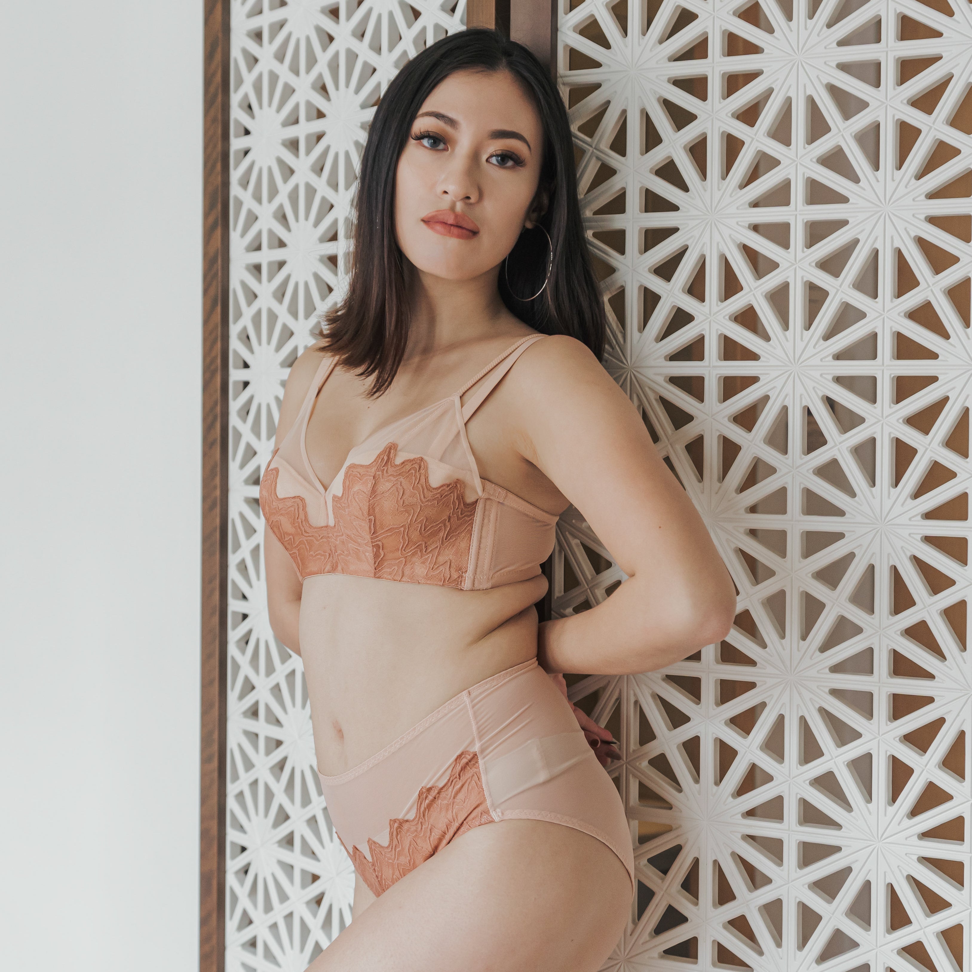 Elegant Romance! Convertible Push Up Bra in Sandstone