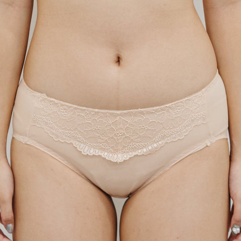 Laced It Up! V2.0 Bikini Cheeky in Warm Nude