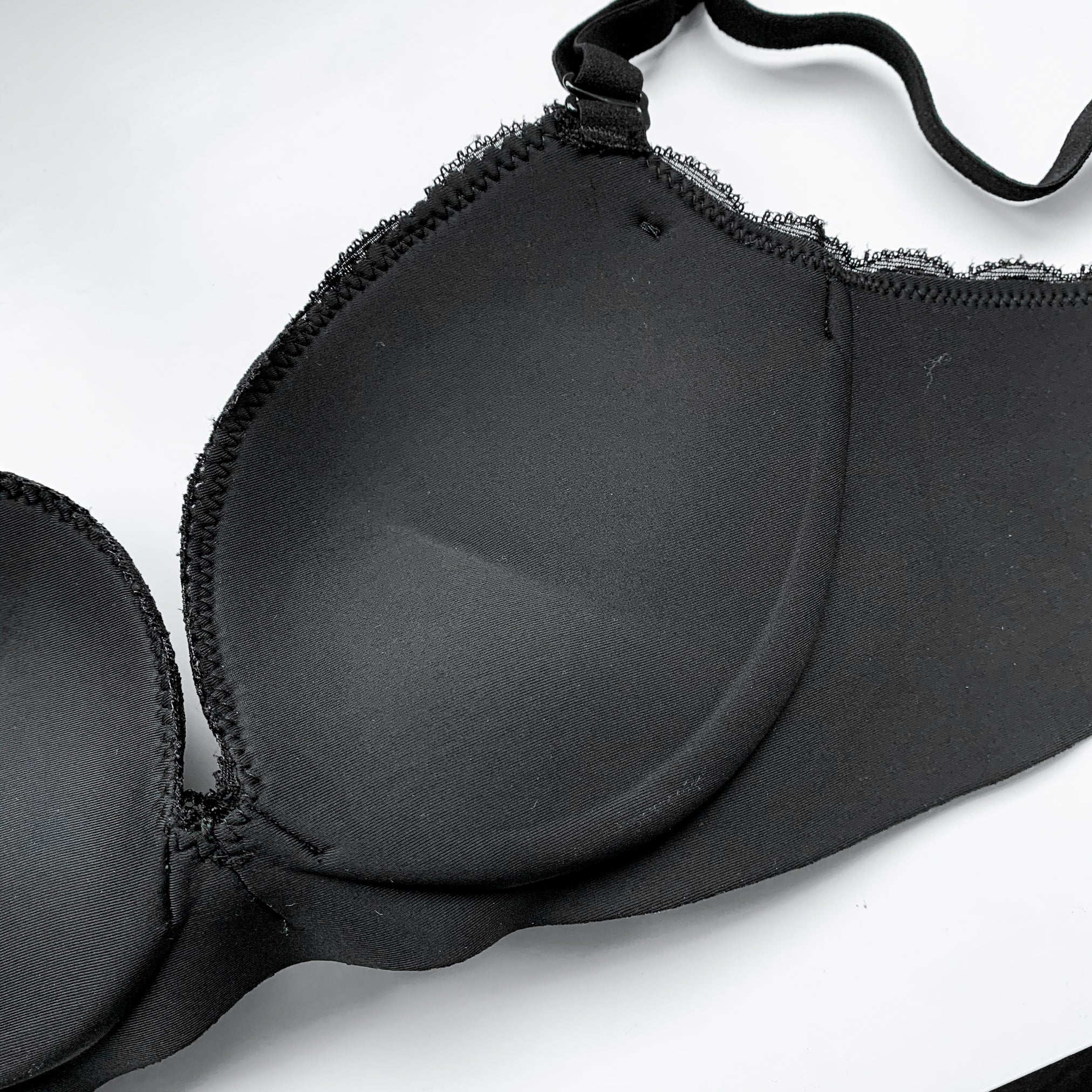 Lacey Minimalist Super Push Up Bra Wireless Bra in Black (Size XL Only)